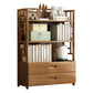 Brown Color Modern Style Bookshelf Closed Back Wood Bookcase
