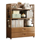 Brown Color Modern Style Bookshelf Closed Back Wood Bookcase