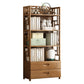 Brown Color Modern Style Bookshelf Closed Back Wood Bookcase