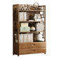 Brown Color Modern Style Bookshelf Closed Back Wood Bookcase