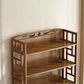 Brown Color Modern Style Bookshelf Closed Back Wood Bookcase