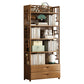 Brown Color Modern Style Bookshelf Closed Back Wood Bookcase