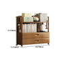 Brown Color Modern Style Bookshelf Closed Back Wood Bookcase