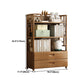 Brown Color Modern Style Bookshelf Closed Back Wood Bookcase