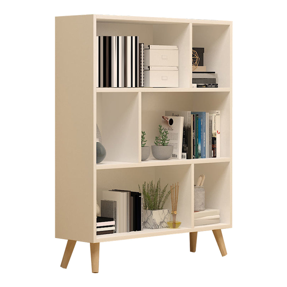 Engineered Wood Shelf Bookcase Closed Back Bookshelf for Study Room