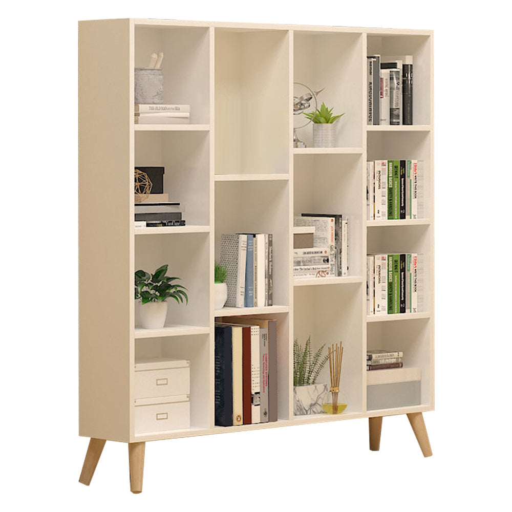 Engineered Wood Shelf Bookcase Closed Back Bookshelf for Study Room