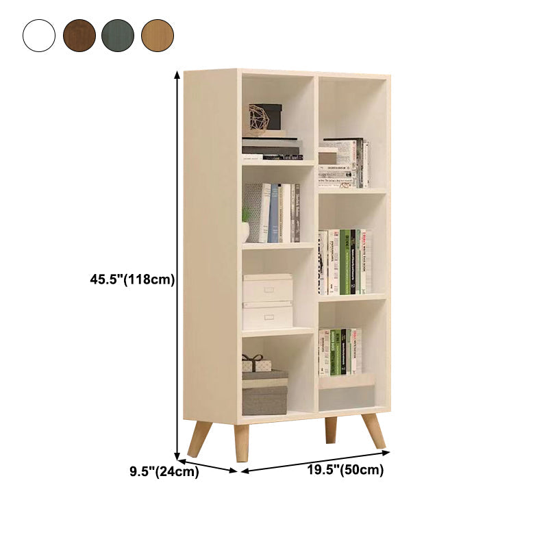 Engineered Wood Shelf Bookcase Closed Back Bookshelf for Study Room