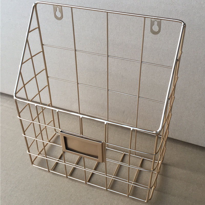 Wall Mounted Bookshelf Contemporary Style Bookcase for Home Study Room 9.8"L x 3.9"W x 11.8"H Gold Clearhalo 'Bookcases' 'furn' 'furn_bookcases' 'Furniture' 'Office Furniture' 5122781