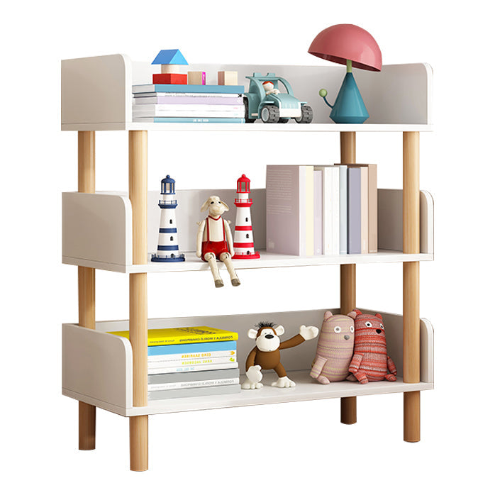 Modern Style Bookshelf Engineer Wood Open Back Bookcase for Home 23.6"L x 9.4"W x 34.3"H White Clearhalo 'Bookcases' 'furn' 'furn_bookcases' 'Furniture' 'Office Furniture' 5122798