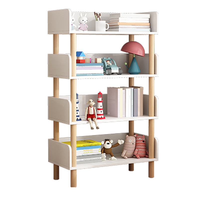 Modern Style Bookshelf Engineer Wood Open Back Bookcase for Home 15.7"L x 9.4"W x 46.5"H White Clearhalo 'Bookcases' 'furn' 'furn_bookcases' 'Furniture' 'Office Furniture' 5122799