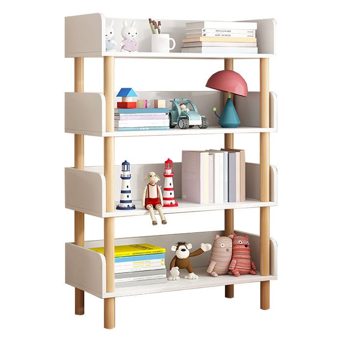 Modern Style Bookshelf Engineer Wood Open Back Bookcase for Home 23.6"L x 9.4"W x 46.5"H White Clearhalo 'Bookcases' 'furn' 'furn_bookcases' 'Furniture' 'Office Furniture' 5122802