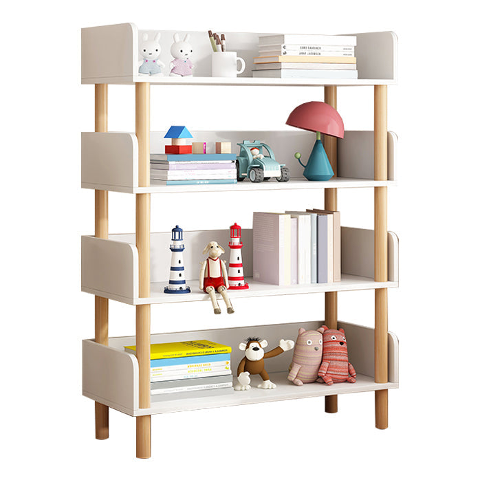Modern Style Bookshelf Engineer Wood Open Back Bookcase for Home 31.5"L x 9.4"W x 46.5"H White Clearhalo 'Bookcases' 'furn' 'furn_bookcases' 'Furniture' 'Office Furniture' 5122803