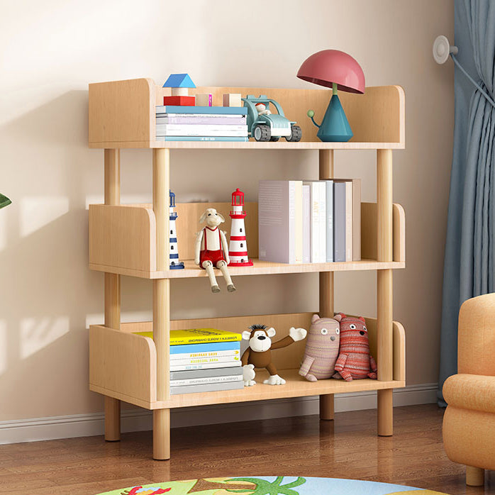 Modern Style Bookshelf Engineer Wood Open Back Bookcase for Home 15.7"L x 9.4"W x 34.3"H Natural Clearhalo 'Bookcases' 'furn' 'furn_bookcases' 'Furniture' 'Office Furniture' 5122824