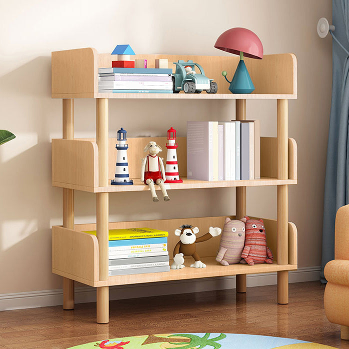 Modern Style Bookshelf Engineer Wood Open Back Bookcase for Home 23.6"L x 9.4"W x 34.3"H Natural Clearhalo 'Bookcases' 'furn' 'furn_bookcases' 'Furniture' 'Office Furniture' 5122825