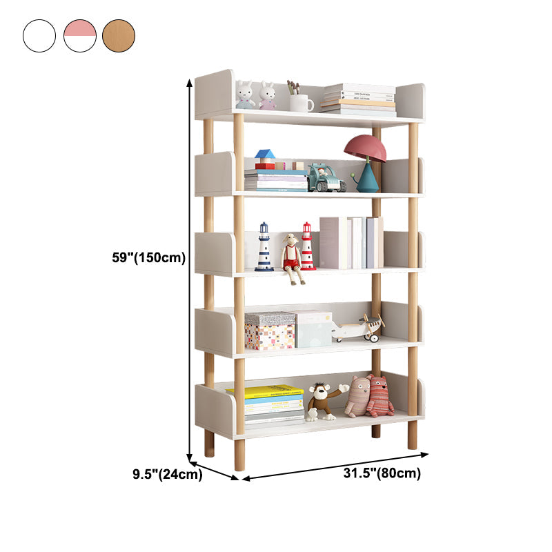 Modern Style Bookshelf Engineer Wood Open Back Bookcase for Home Clearhalo 'Bookcases' 'furn' 'furn_bookcases' 'Furniture' 'Office Furniture' 5122833