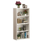 Modern Style Bookshelf Closed Back Wood Bookcase for Home Office