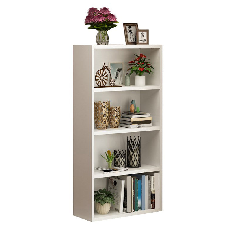 Modern Style Bookshelf Closed Back Wood Bookcase for Home Office