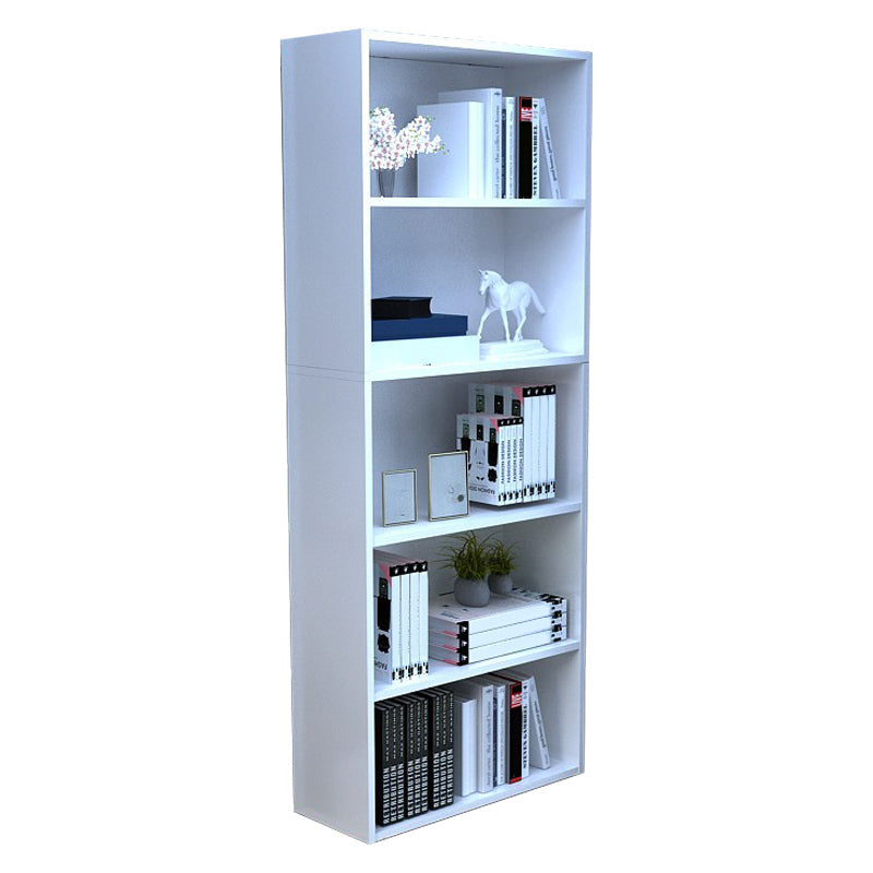 Modern Style Bookshelf Closed Back Wood Bookcase for Home Office