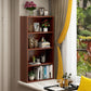 Modern Style Bookshelf Closed Back Wood Bookcase for Home Office