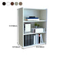 Modern Style Bookshelf Closed Back Wood Bookcase for Home Office