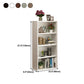 Modern Style Bookshelf Closed Back Wood Bookcase for Home Office