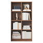 Brown Modern Style Bookshelf Closed Back Wood Bookcase for Home