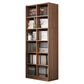 Brown Modern Style Bookshelf Closed Back Wood Bookcase for Home