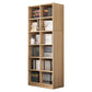 Brown Modern Style Bookshelf Closed Back Wood Bookcase for Home