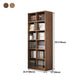 Brown Modern Style Bookshelf Closed Back Wood Bookcase for Home
