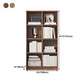 Brown Modern Style Bookshelf Closed Back Wood Bookcase for Home