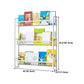 4.57"W Bookshelf Contemporary Style Wall Mounted Pure White Bookcase for Study Room