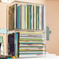 Modern Style Bookshelf Stackable Plastic Bookcase for Home Office