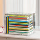 Modern Style Bookshelf Stackable Plastic Bookcase for Home Office