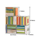 Modern Style Bookshelf Stackable Plastic Bookcase for Home Office
