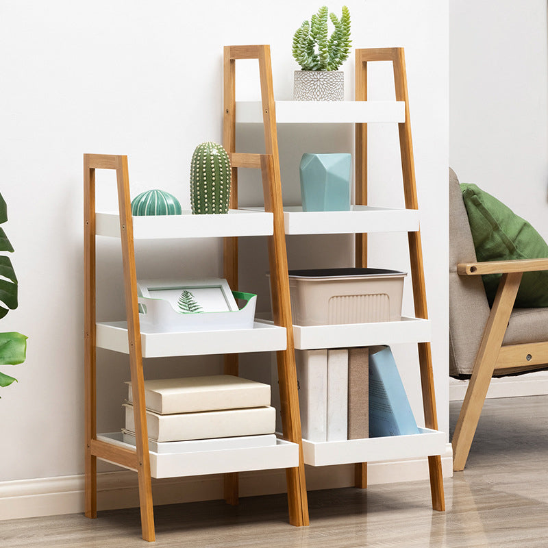 Houten open boekenplank moderne rechthoek boekenkast met planken