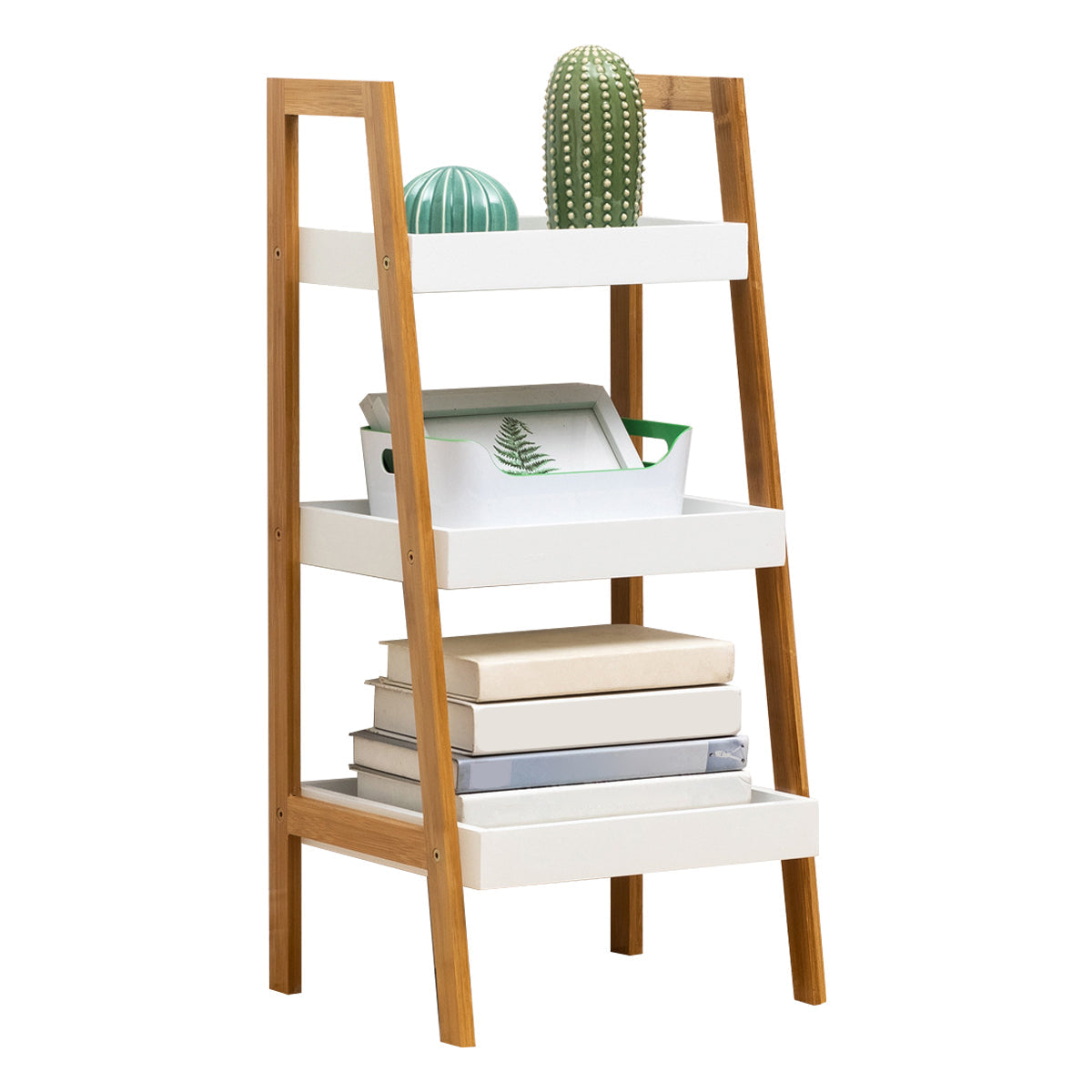 Houten open boekenplank moderne rechthoek boekenkast met planken