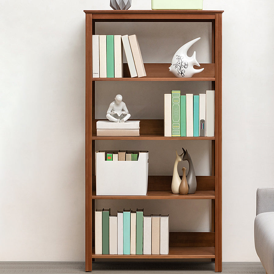 Modern Open Bookshelf Rectangle Wood Bookcase with Shelves for Home