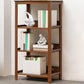 Modern Open Bookshelf Rectangle Wood Bookcase with Shelves for Home