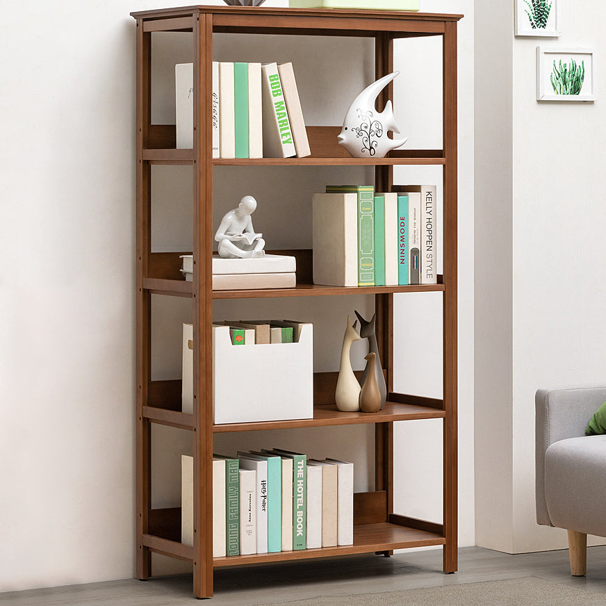 Modern Open Bookshelf Rectangle Wood Bookcase with Shelves for Home