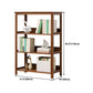 Modern Open Bookshelf Rectangle Wood Bookcase with Shelves for Home