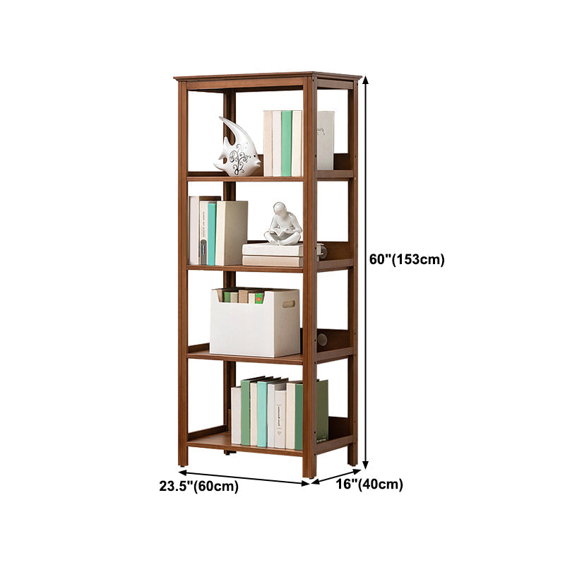 Modern Open Bookshelf Rectangle Wood Bookcase with Shelves for Home