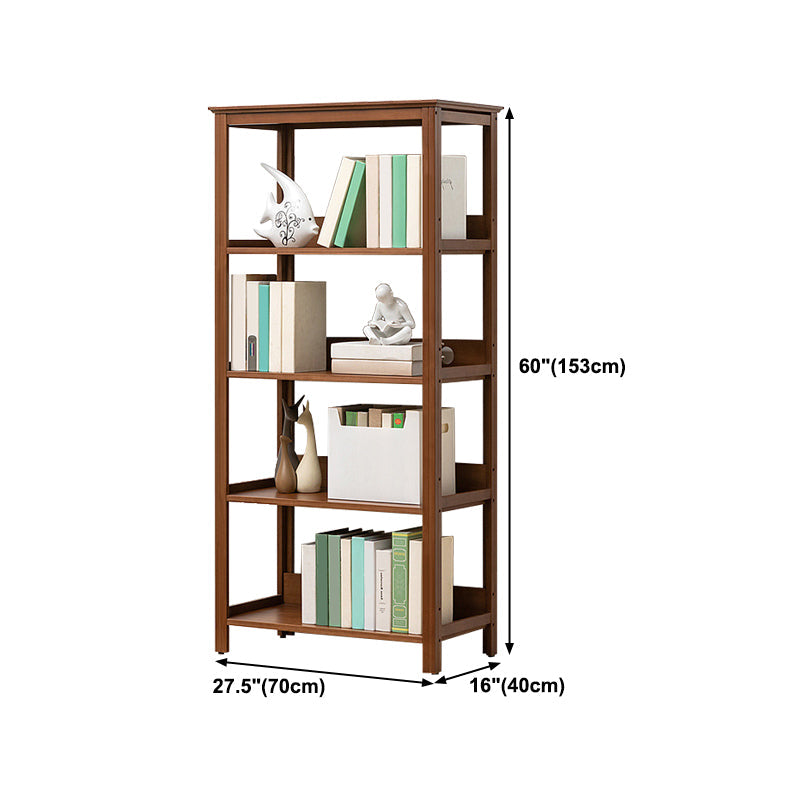 Modern Open Bookshelf Rectangle Wood Bookcase with Shelves for Home