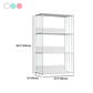 Scandinavian Open Back Bookshelf Metal Shelf Bookcase for Study Room