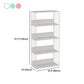 Scandinavian Open Back Bookshelf Metal Shelf Bookcase for Study Room