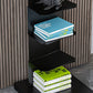 Metal Closed Back Geometric Bookcase Contemporary Style Book Shelf