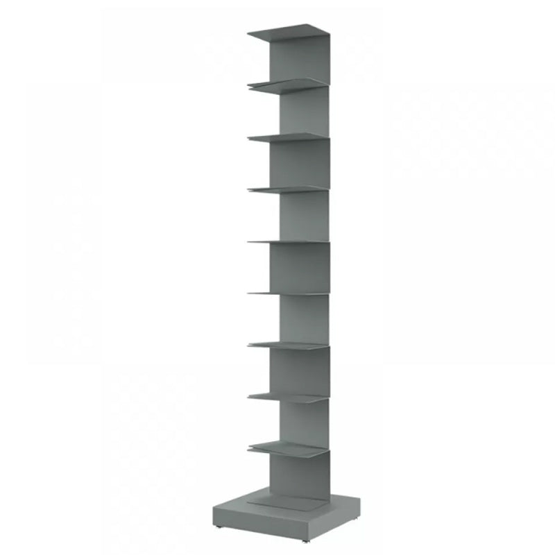 Metal Closed Back Geometric Bookcase Contemporary Style Book Shelf