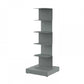 Metal Closed Back Geometric Bookcase Contemporary Style Book Shelf