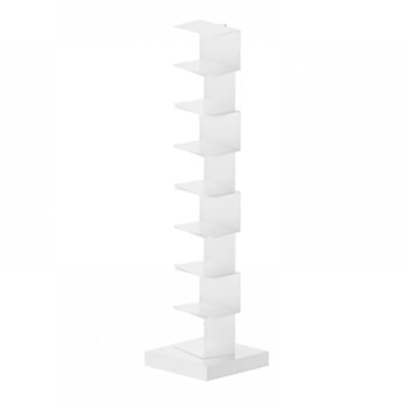 Metal Closed Back Geometric Bookcase Contemporary Style Book Shelf