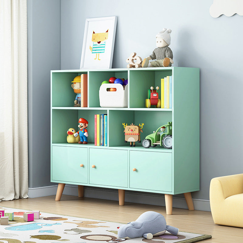 Scandinavian Manufactured Wood Bookcase Closed Back Bookcase with Doors Clearhalo 'Bookcases' 'furn' 'furn_bookcases' 'Furniture' 'Office Furniture' 5123328