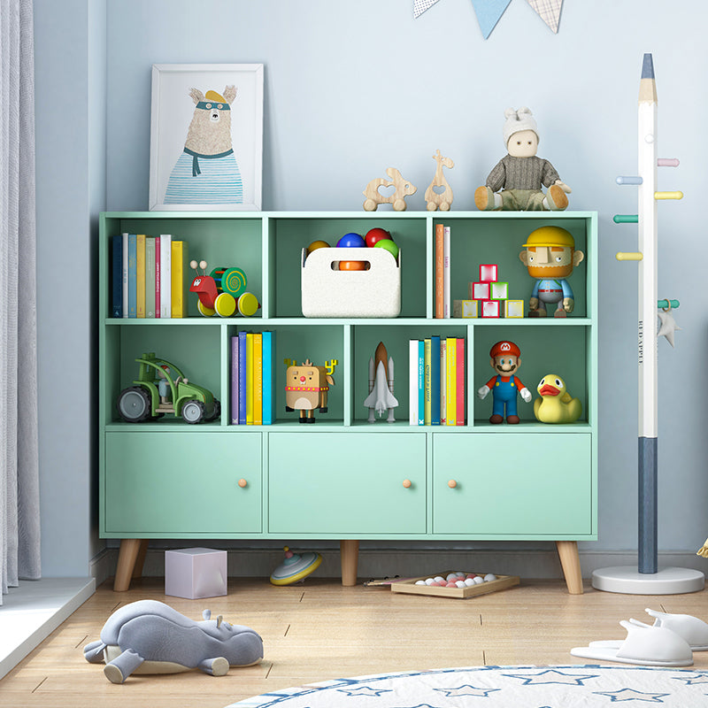 Scandinavian Manufactured Wood Bookcase Closed Back Bookcase with Doors Clearhalo 'Bookcases' 'furn' 'furn_bookcases' 'Furniture' 'Office Furniture' 5123331